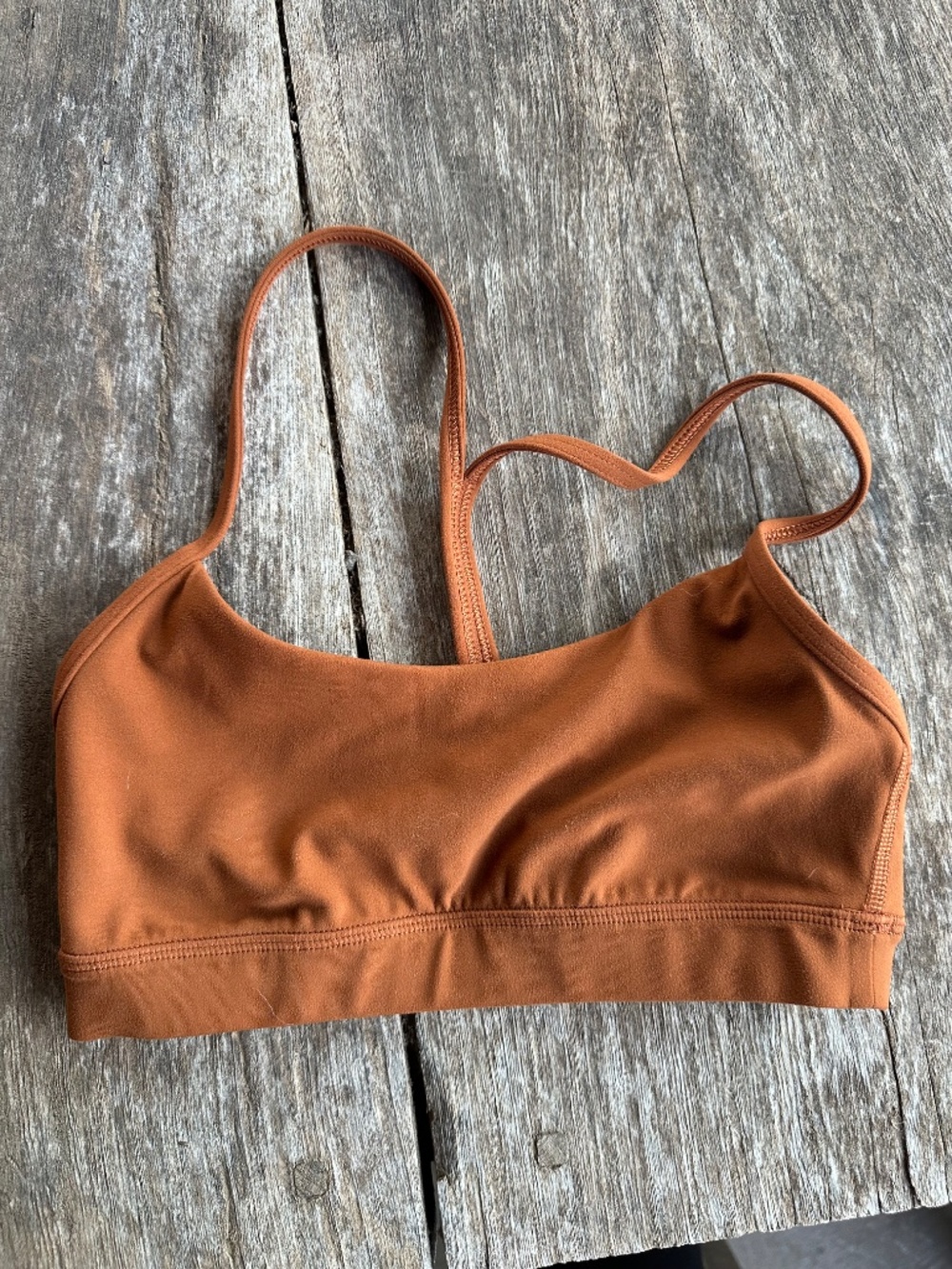 Lululemon Flow Y Nulu Bra in Brown, Size 2